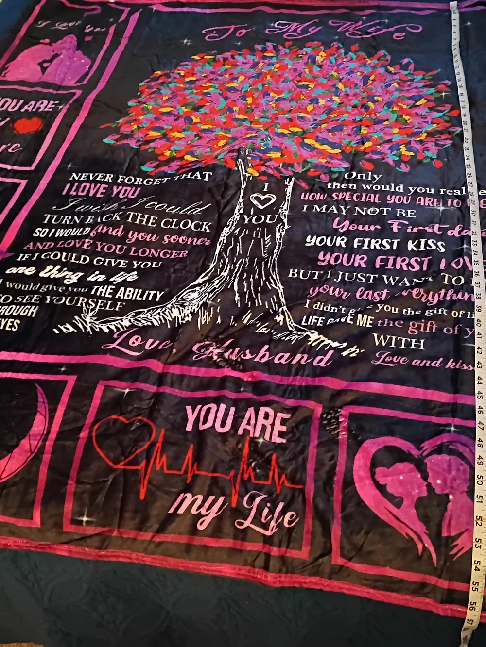 Love Tree Wall Tapestry in Pink and Multicolor